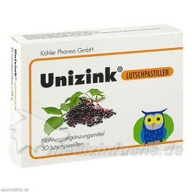 Unizink Lutschpastillen, 30 ST – PZN 4712418 из Германии