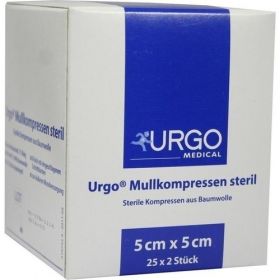 URGO MULLKOMPR 5X5CM STERIL, 25X2 ST – PZN 7237840 из Германии