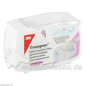 Transpore 2.50cmX5m Pflaster auf Abroller, 1 ST – PZN 913309 из Германии