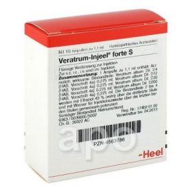 Veratrum Injeel forte S Ampullen (10 stk) – PZN 4563786 из Германии
