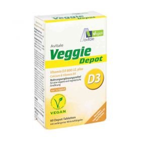 Veggie Depot Vitamin D3 800 I.e.+calcium+b5 Tabletten  (60 stk) – PZN 11674322 из Германии