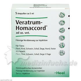 VERATRUM HOMACCORD ad us.vet.Ampullen, 5 ST – PZN 2760198 из Германии