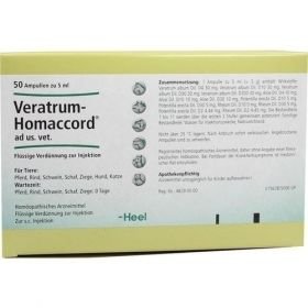 VERATRUM HOMACCORD ad us.vet.Ampullen, 50 ST – PZN 2760206 из Германии