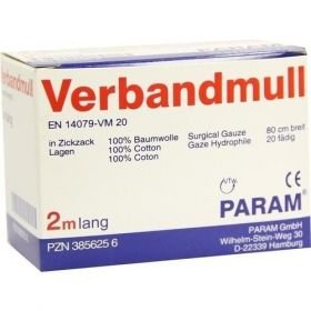 VERBANDMULL 2 m Lagen, 1 P – PZN 3856256 из Германии