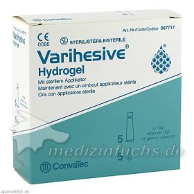 VARIHESIVE Hydrogel mit Applikator, 5X15 G – PZN 40689 из Германии