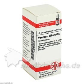 VERATRUM ALBUM C 6 Globuli, 10 G – PZN 4241723 из Германии