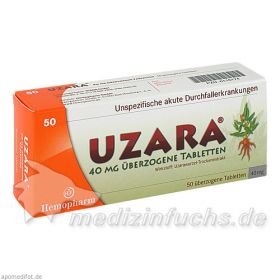 UZARA 40mg überzogene Tabletten, 50 ST – PZN 6118174 из Германии