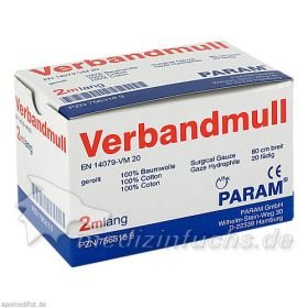 VERBANDMULL 2 m gerollt, 1 P – PZN 7563189 из Германии