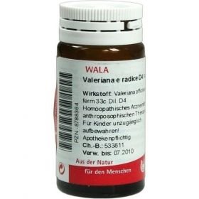 VALERIANA E radice D 4 Globuli, 20 G – PZN 8788364 из Германии