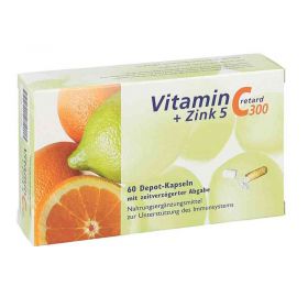 Vitamin C 300 + Zink 5 retard Kapseln (60 stk) – PZN 1693459 из Германии