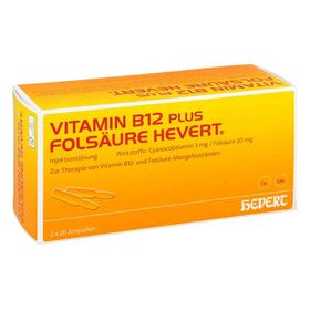 Vitamin B12 plus Folsäure Hevert [a-akut] 2 ml Amp (2X20 stk) – PZN 2840425 из Германии