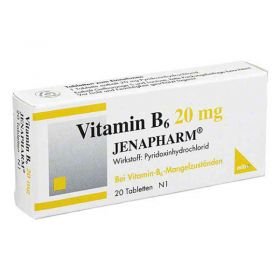 Vitamin B6 20 mg Jenapharm Tabletten (20 stk) – PZN 4029408 из Германии