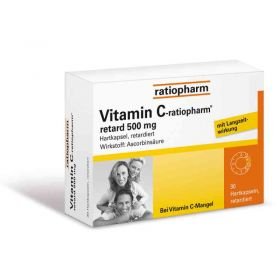 Vitamin C ratiopharm retard 500 mg Kapseln (30 stk) – PZN 7260862 из Германии