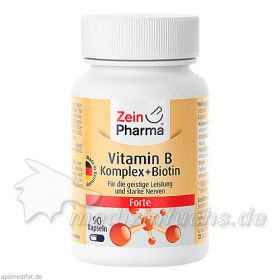 VITAMIN B Komplex+Biotin Forte Kapseln, 90 ST – PZN 10141902 из Германии