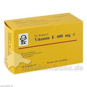 VITAMIN E 400 mg Dr.Renner's Kapseln, 100 ST – PZN 10307478 из Германии