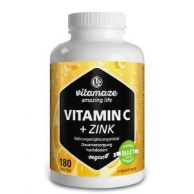 Vitamin C hochdosiert + Zink Vitamaze, 180 ST – PZN 12741411 из Германии