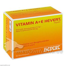 VITAMIN A+E Hevert Kapseln, 50 ST – PZN 1905453 из Германии