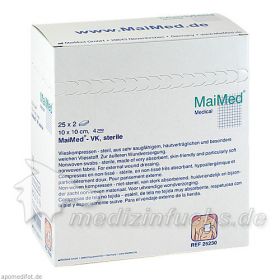 VLIESKOMPRESSEN 10x10 cm steril, 25X2 ST – PZN 2067304 из Германии