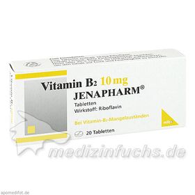 VITAMIN B2 10 mg Jenapharm Tabletten, 20 ST – PZN 2452060 из Германии