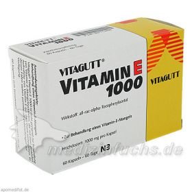VITAGUTT Vitamin E 1000 Weichkapseln, 60 ST – PZN 3011406 из Германии