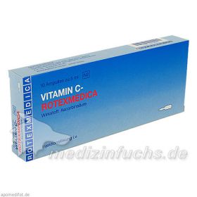 VITAMIN C Rotexmedica Injektionsl, 10X5 ML – PZN 3419225 из Германии