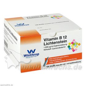 VITAMIN B12 1.000 \m63g Lichtenstein Ampullen, 100X1 ML – PZN 3507455 из Германии