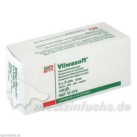 VLIWASOFT Vlieskompressen 5x5 cm unsteril 4l., 100 ST – PZN 3806910 из Германии