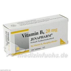 VITAMIN B6 20 mg Jenapharm Tabletten, 100 ST – PZN 4029414 из Германии