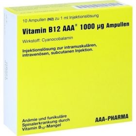 VITAMIN B12 AAA 1.000 \m63g Ampullen, 10X1 ML – PZN 4082176 из Германии