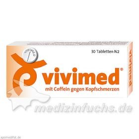 VIVIMED mit Coffein gegen Kopfschmerzen Tabletten, 30 ST – PZN 410330 из Германии