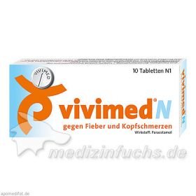 VIVIMED N gegen Fieber und Kopfschmerzen Tabletten, 10 ST – PZN 410347 из Германии