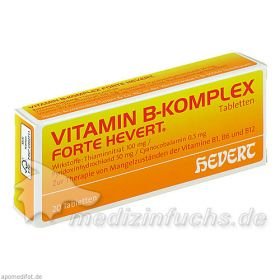 VITAMIN B Komplex forte Hevert Tabletten, 20 ST – PZN 5003813 из Германии