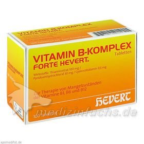 VITAMIN B Komplex forte Hevert Tabletten, 100 ST – PZN 5003931 из Германии