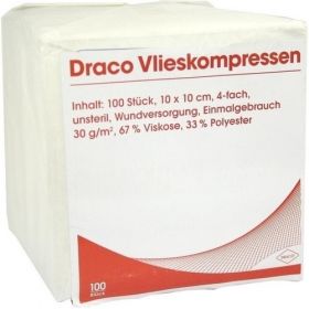 VLIESSTOFF-KOMPRESSEN 10x10 cm unsteril 4fach, 100 ST – PZN 571412 из Германии