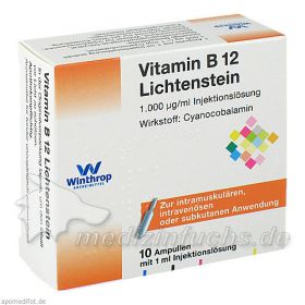 VITAMIN B12 1.000 \m63g Lichtenstein Ampullen, 10X1 ML – PZN 6174296 из Германии