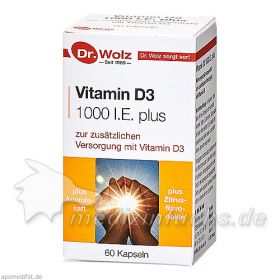 VITAMIN D3 1.000 I.E. plus Dr.Wolz Kapseln, 60 ST – PZN 6562124 из Германии