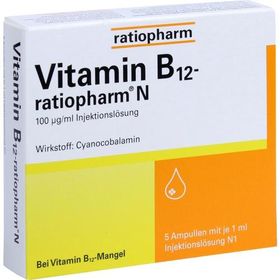 VITAMIN B12 ratiopharm N Ampullen, 5X1 ML – PZN 7260796 из Германии