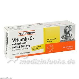 VITAMIN C ratiopharm retard 500 mg Kapseln, 100 ST – PZN 7260885 из Германии