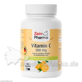 VITAMIN C 500 mg Kapseln, 90 ST – PZN 8922408 из Германии
