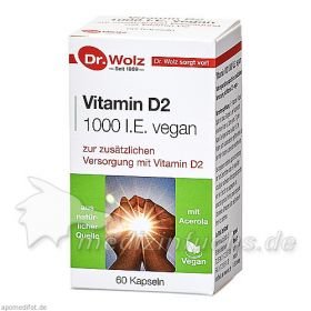 VITAMIN D2 1000 I.E. vegan Kapseln, 60 ST – PZN 9536831 из Германии