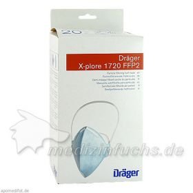 X-PLORE Staubmaske 1720 FFP2 NR D, 20 ST – PZN 3884212 из Германии