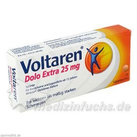 VOLTAREN Dolo Extra 25 mg überzogene Tabletten, 10 ST – PZN 4613478 из Германии
