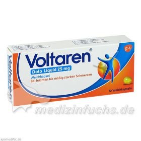 VOLTAREN Dolo Liquid 25 mg Weichkapseln, 10 ST – PZN 5023922 из Германии