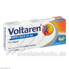 VOLTAREN Dolo Liquid 25 mg Weichkapseln, 20 ST – PZN 5023939 из Германии
