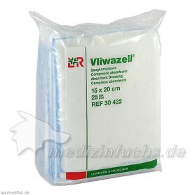 VLIWAZELL Saugkompressen 15x20 cm unsteril, 25 ST – PZN 5855574 из Германии