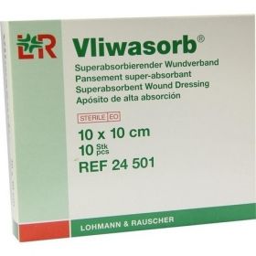 VLIWASORB superabsorb.Saugkomp.10x10 cm steril, 10 ST – PZN 5974681 из Германии