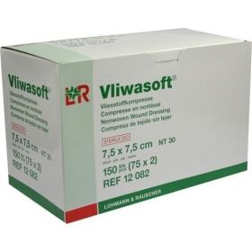 VLIWASOFT Vlieskompressen 7,5x7,5 cm steril 4l., 150 ST – PZN 6325571 из Германии