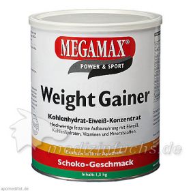 WEIGHT GAINER Megamax Schoko Pulver, 1500 G – PZN 7345943 из Германии