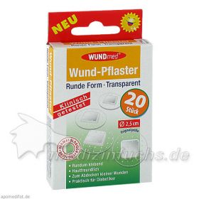 WUNDPFLASTER 2,5 cm rund transparent, 20 ST – PZN 9229661 из Германии