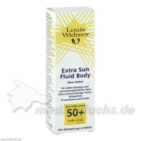 WIDMER Extra Sun Fluid Body SPF 50+ unparf, 100 ML – PZN 9384605 из Германии